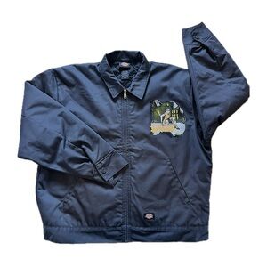 Custom Hand-Painted Dickies Eisenhower Insulated Jacket Lady Luck WW11 Plane XL